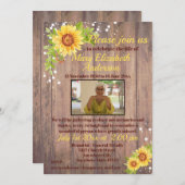 Rustieke Viering van het Leven Begrafenis Bloemenf Kaart (Voorkant / Achterkant)