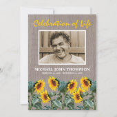 Rustieke viering van het leven | Zonnebloemen Kaart (Voorkant)