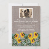 Rustieke viering van het leven | Zonnebloemen Kaart (Achterkant)