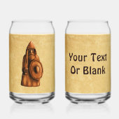 rustieke viking blikvorm glas (Voorkant)