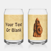 rustieke viking blikvorm glas (Achterkant)