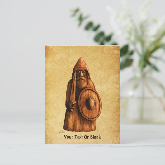 rustieke viking briefkaart (Staand voorkant)