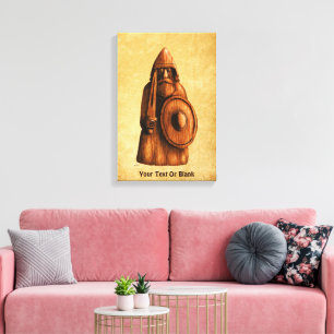 rustieke viking canvas afdruk