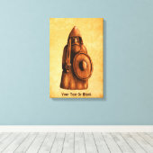 rustieke viking canvas afdruk (Insitu (Houten vloer))