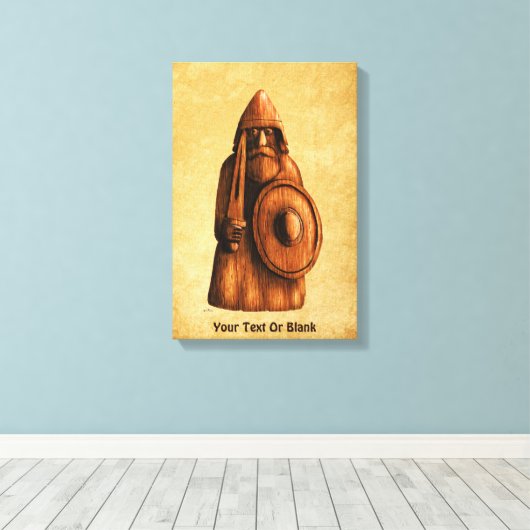 rustieke viking canvas afdruk (Insitu (Houten vloer))