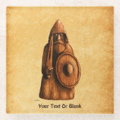 rustieke viking glazen onderzetter (Voorkant)