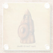 rustieke viking glazen onderzetter (Achterkant)