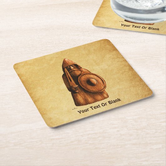 rustieke viking kartonnen onderzetters (Schuin)