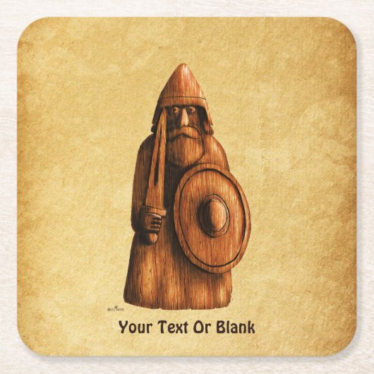 rustieke viking kartonnen onderzetters (Voorkant)