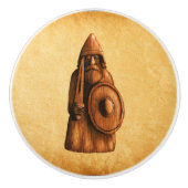 rustieke viking keramische knop (Voorkant)