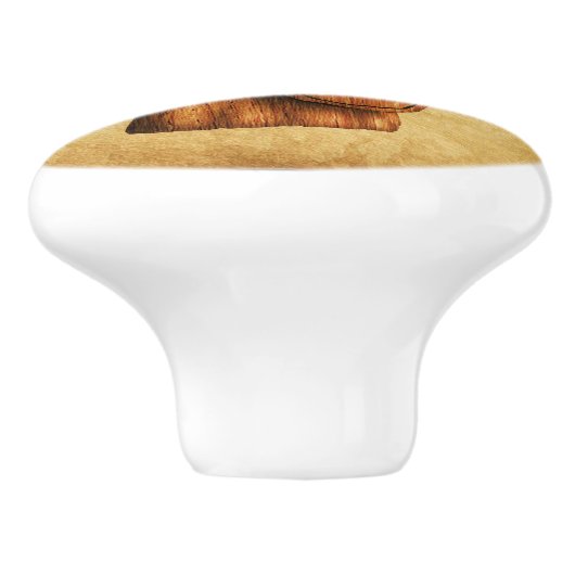 rustieke viking keramische knop (Zijkant)