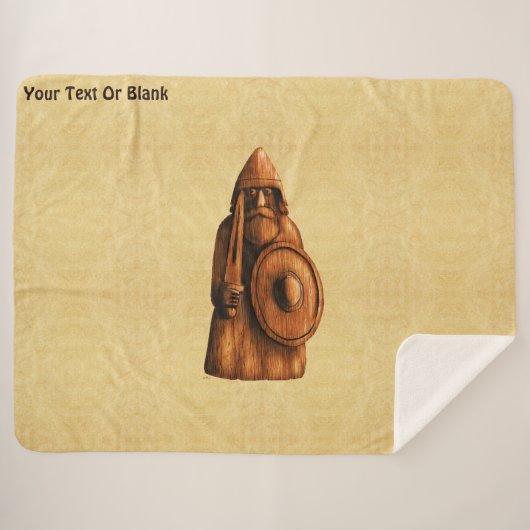 rustieke viking sherpa deken (Voorkant (horizontaal))