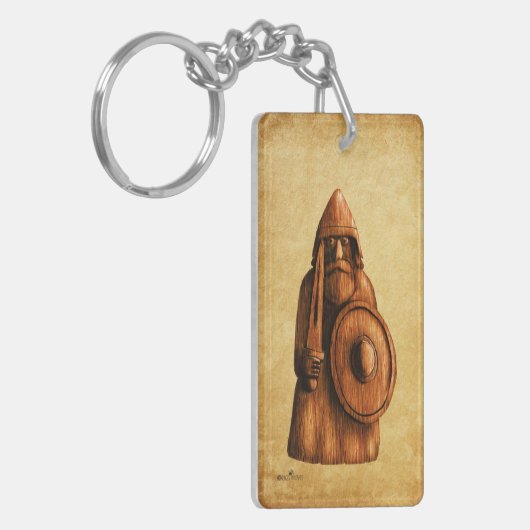Rustieke Viking Sleutelhanger (Voorkant Links)