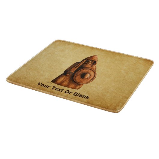 rustieke viking snijplank (Hoek)