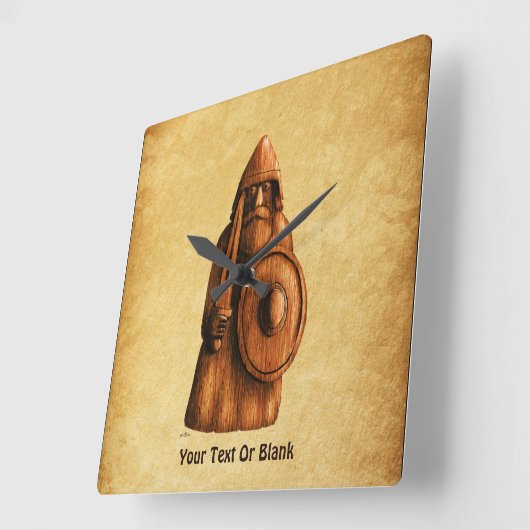 rustieke viking vierkante klok (Hoek)