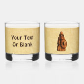 Rustieke Viking Whisky Glas (Achterkant)
