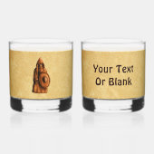 rustieke viking whisky glas (Voorkant)