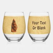 Rustieke Viking Wijnglas Zonder Voet (Voorkant)