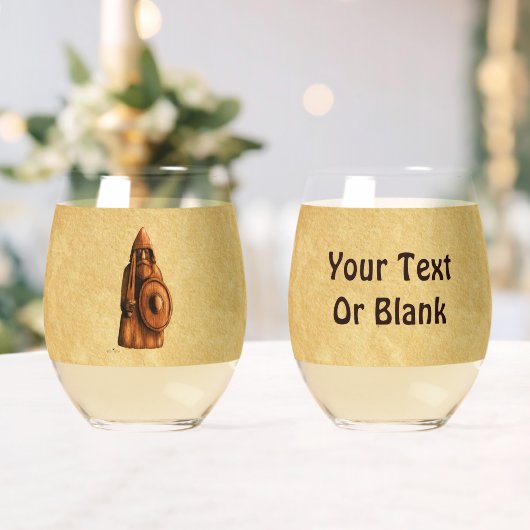 Rustieke Viking Wijnglas Zonder Voet (Insitu (Huwelijk))
