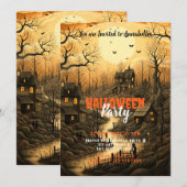 Rustieke Village Vleermuizen Ondergaande Zon Hallo Kaart (Voorkant / Achterkant)