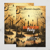 Rustieke Village Vleermuizen Ondergaande Zon Hallo Kaart (Voorkant / Achterkant)