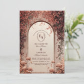 Rustieke Vineyard Archway Wedding Kaart (Staand voorkant)