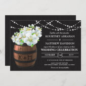 Rustieke Vineyard String Lichten Witte Bloemen Huw Kaart (Voorkant / Achterkant)