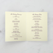 Rustieke Vineyard Wedding Program Kaart - Paarse (Binnen)