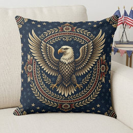 Rustieke vintage Amerikaanse patriottische decorat Kussen