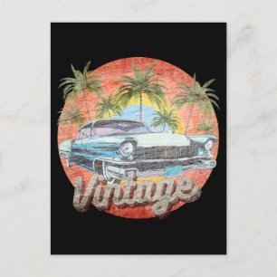 Rustieke Vintage Auto Zomer Vakantie Briefkaart
