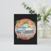 Rustieke Vintage Auto Zomer Vakantie Briefkaart (Staand voorkant)