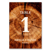 Rustieke Vintage Bruiloft Hout Boom Slice Custom Kaart (Voorkant)