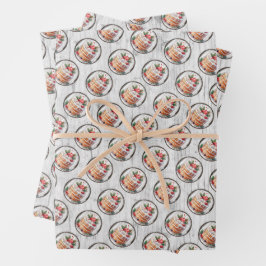 Rustieke Vintage Christmas Cake Wrapping Paper