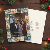 Rustieke Vintage Christmas Collage Fotovakantie Kaart