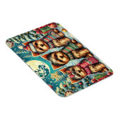 Rustieke Vintage Christmas Terrier Yorkshire Dog Magneet (Rechterzijde)