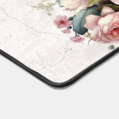 Rustieke Vintage Gepersonaliseerde Rozen & Iris Bureaumat (Hoek)