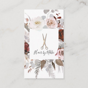 Rustieke Vintage Glam Botanische Bloem Haarstylist Visitekaartje