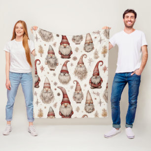 Rustieke Vintage Kabouter Tuin Aquarel Patroon Fleece Deken