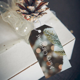 Rustieke vintage kerst cadeaulabel
