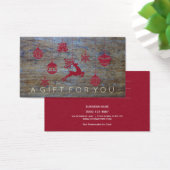 Rustieke Vintage Kerst Gift Kaart Certificaat (Bureau)