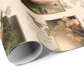 Rustieke Vintage Kerst Zonsondergang Dorpen w / Bl Cadeaupapier (Rol Hoek)