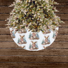 Rustieke vintage kerstboom rok waterverf