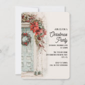 Rustieke Vintage Kerstdiner Party Kaart (Voorkant)