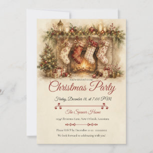 Rustieke Vintage Kerstfeest Kaart
