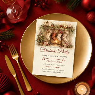 Rustieke Vintage Kerstfeest Kaart
