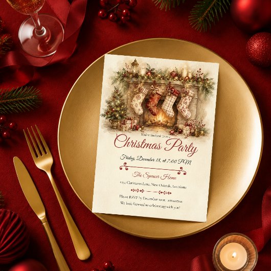 Rustieke Vintage Kerstfeest Kaart