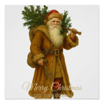 Rustieke Vintage Kerstman | Klassieke Victoriaanse