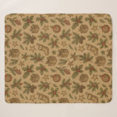Rustieke, vintage kerstpatroon sherpa deken (Voorkant (horizontaal))