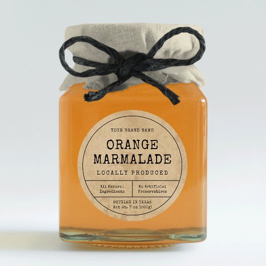 Rustieke Vintage Kleine Preserve Jam Jar Lid Label