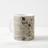 Rustieke Vintage Krantenpatchworkcollage Koffiemok (Voorkant links)